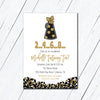 Cheer Black and Gold Birthday Invitation