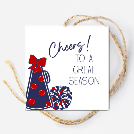 Red and Blue Cheer Instant Download Tag