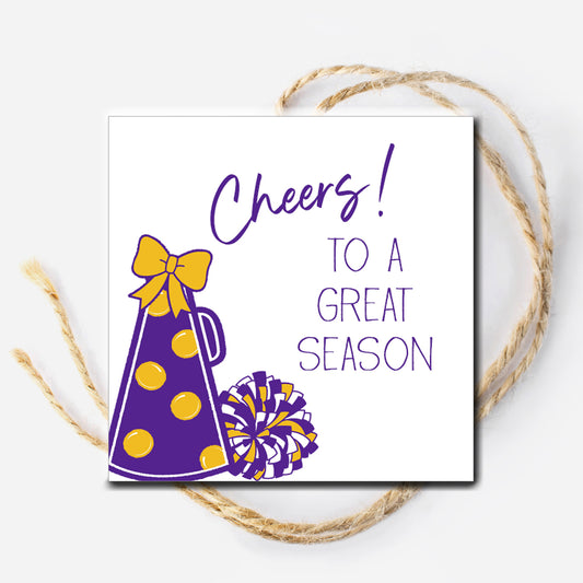 Purple and Gold Cheer Instant Download Tag