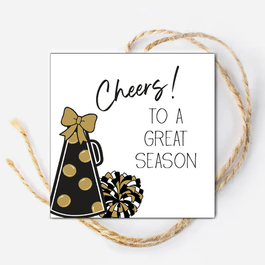 Black and Gold Cheer Instant Download Tag