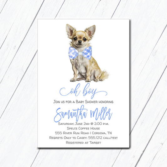 Chihuahua Baby Shower Invitation