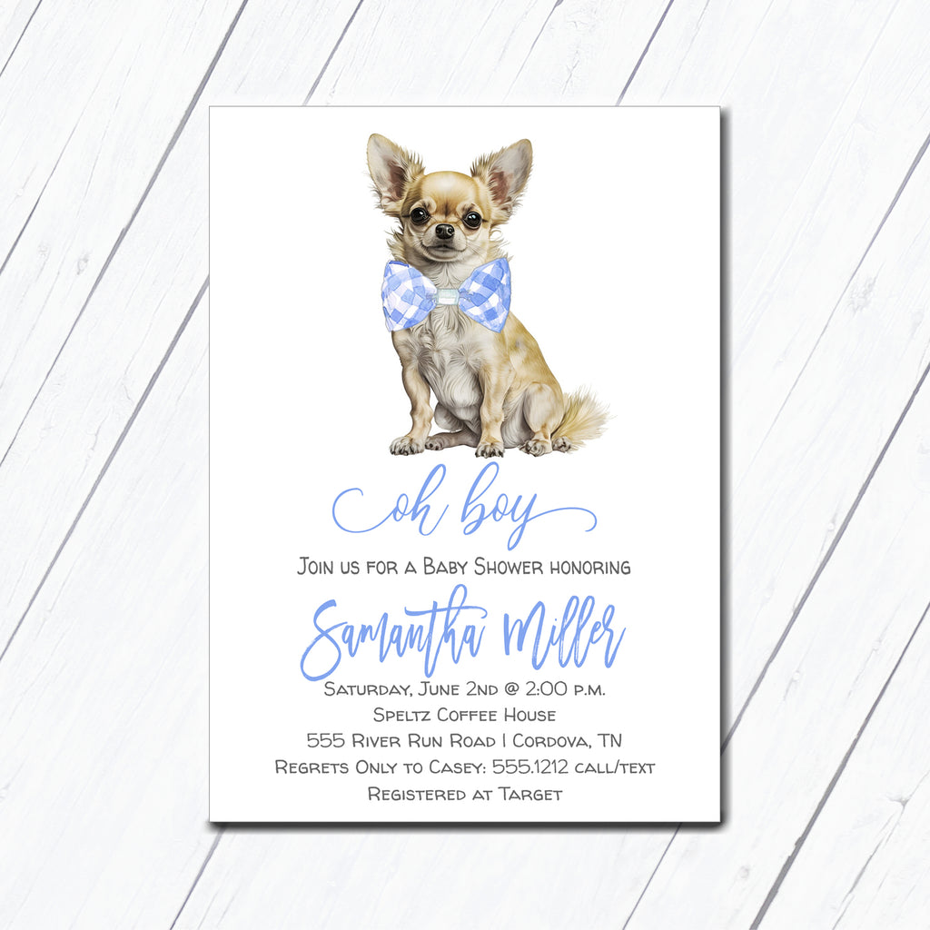 Chihuahua Baby Shower Invitation