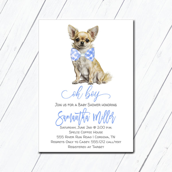 Chihuahua Baby Shower Invitation