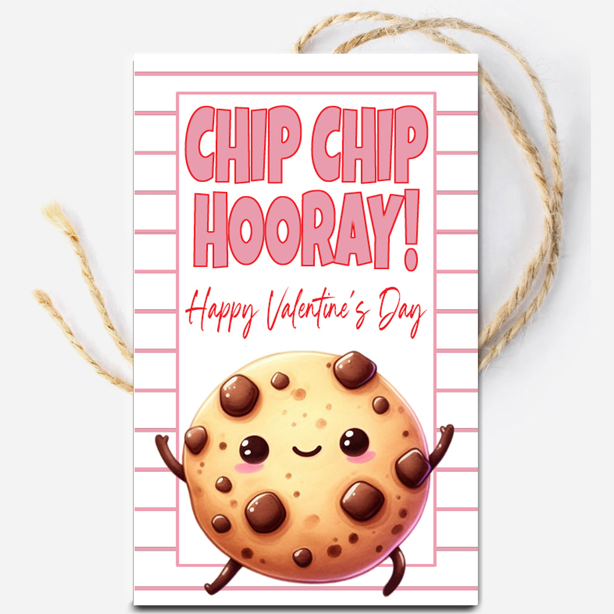 Chocolate Chip Valentine Instant Download Tag