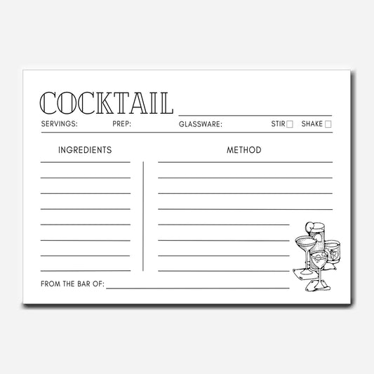 Cocktail Card Instant Download
