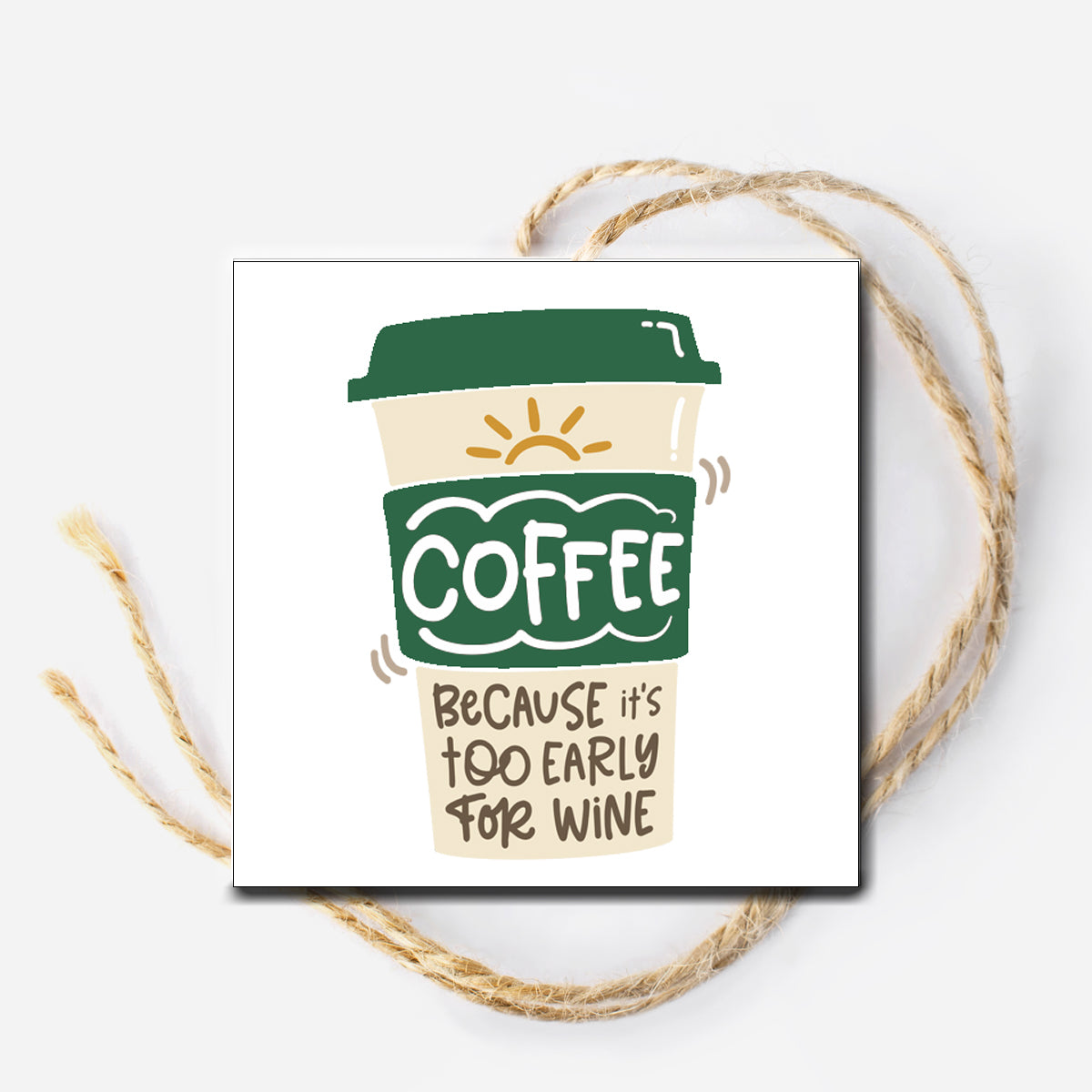 Coffee Wine Instant Download Tag