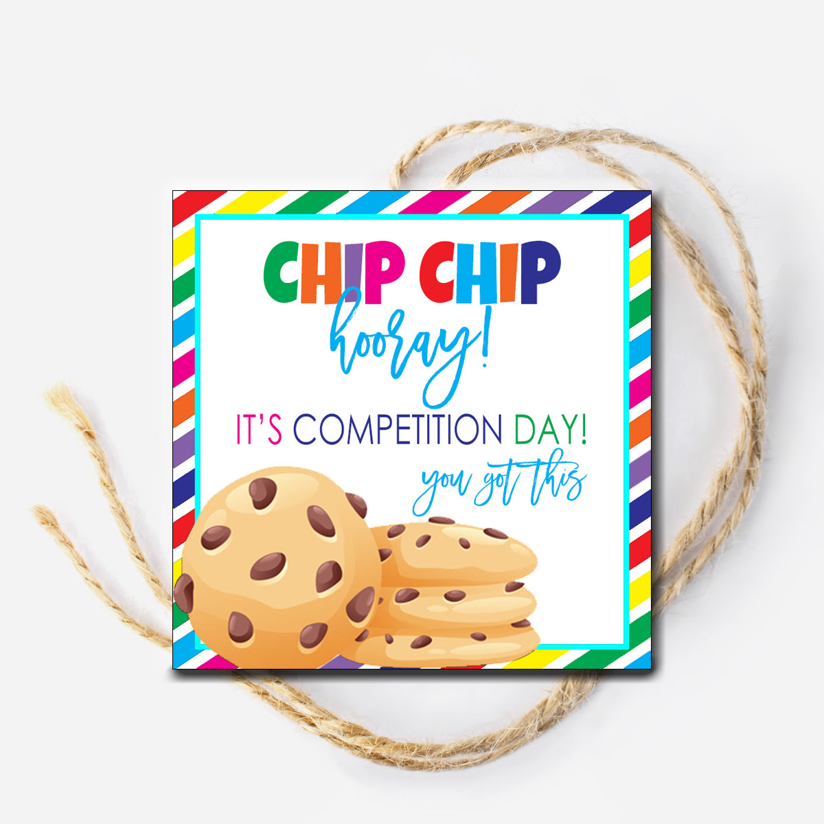 Cookie Competition Day Instant Download Tag