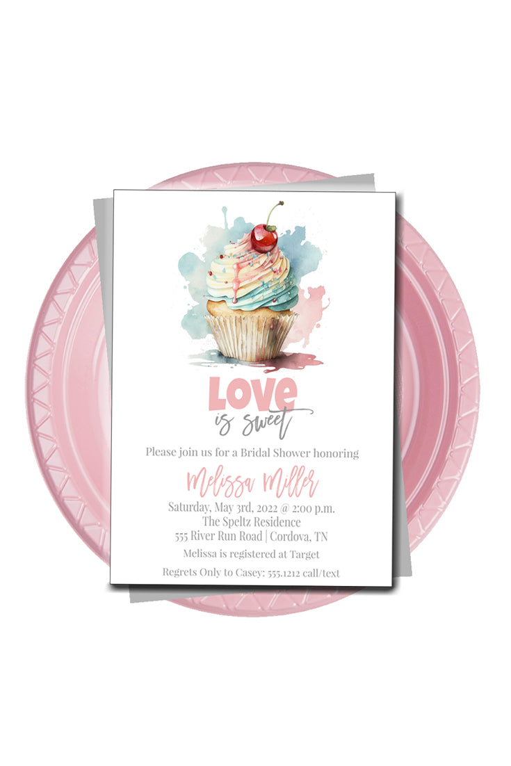 Cupcake Bridal Shower Invitation