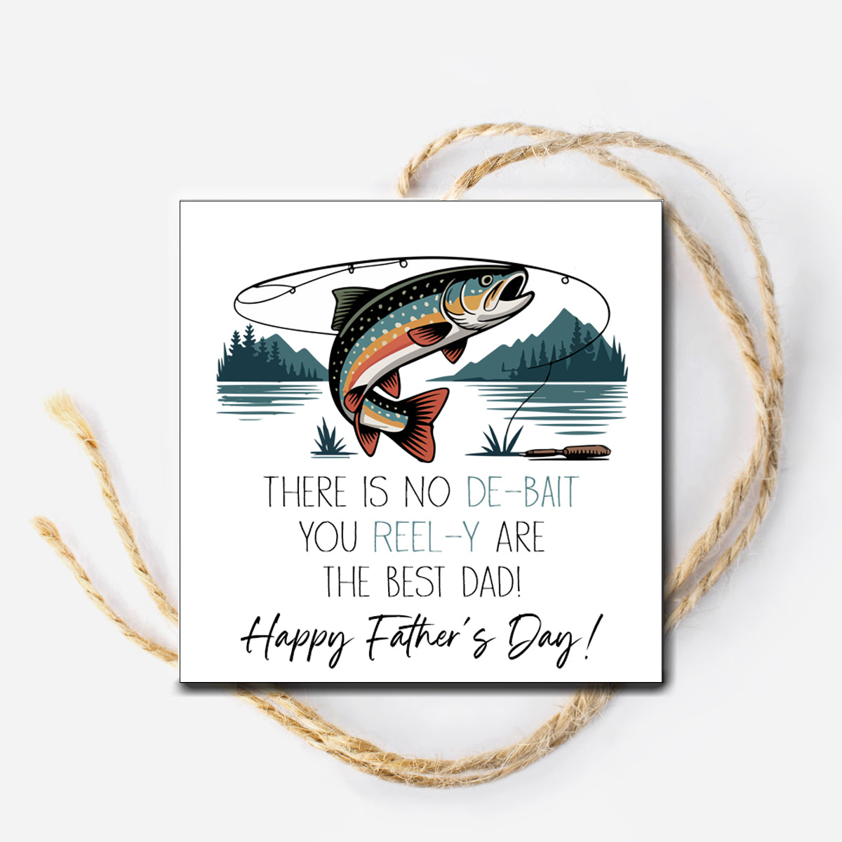 Fishing Father's Day Instant Download Tag