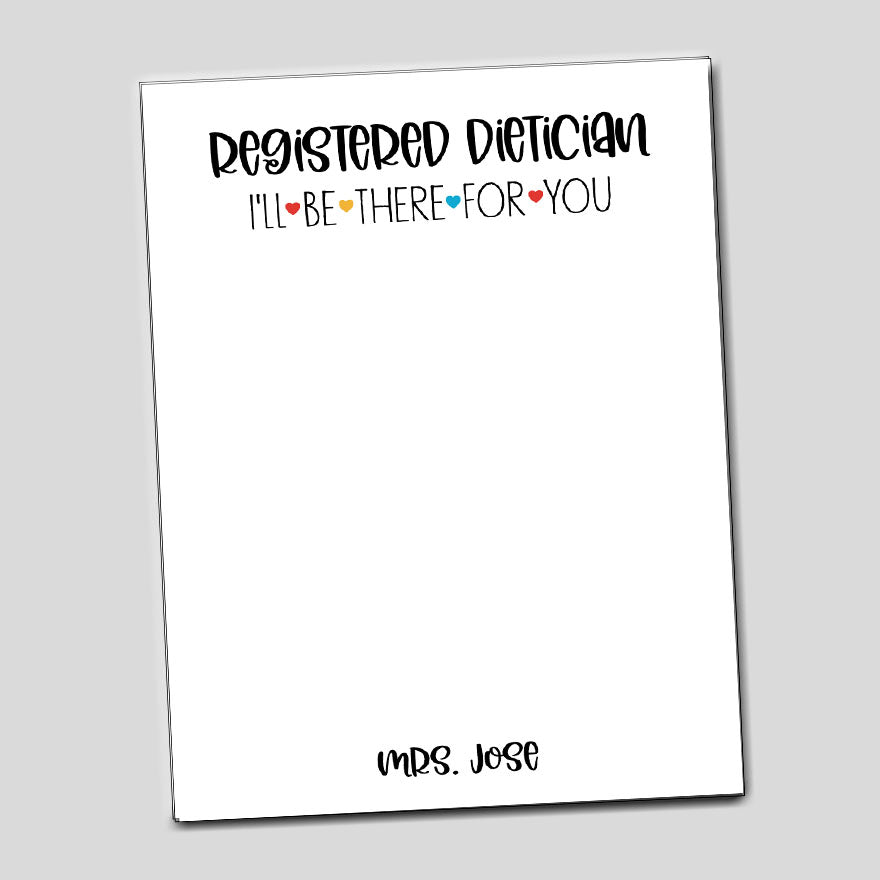 Registered Dietician Notepad