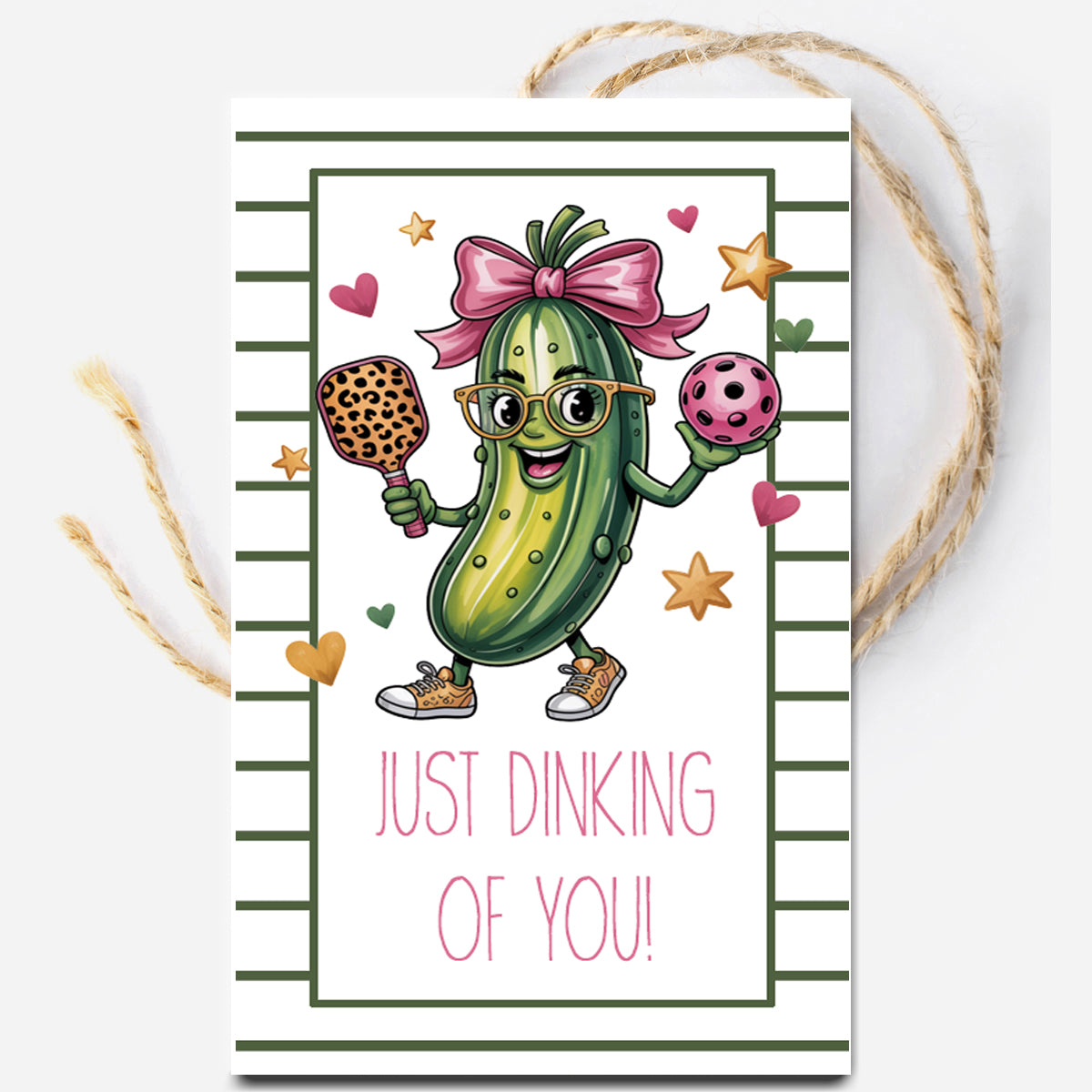 Just Dinking of You Pickleball Instant Download Tag