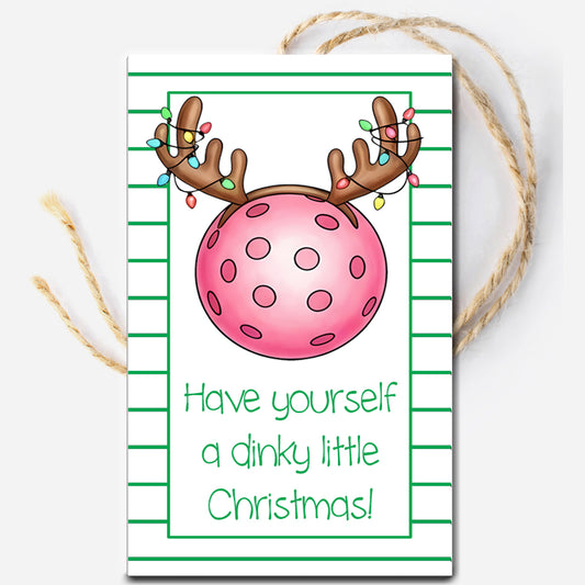 Pickleball Christmas Instant Download Tag