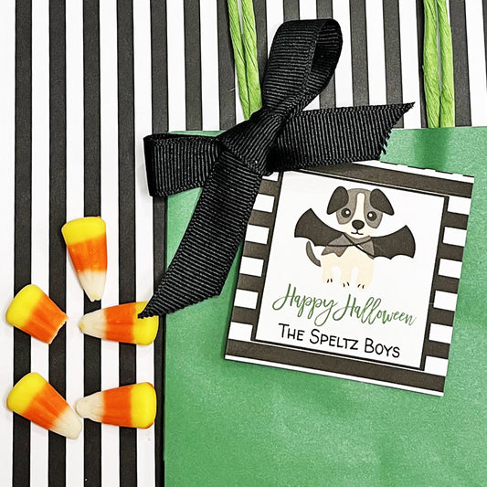 Dog Halloween Gift Tag