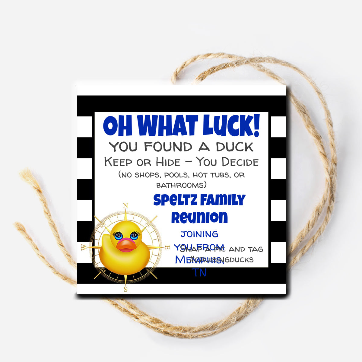 Duck 2 for Cruise Gift Tag