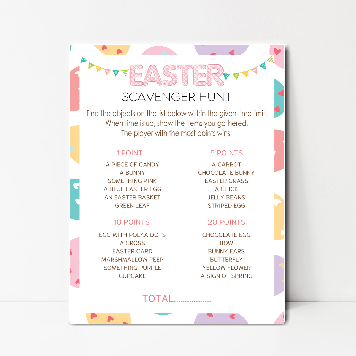 Easter Scavenger Hunt Instant Download