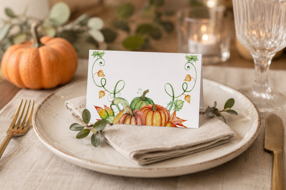 Fall Place Cards Instant Download