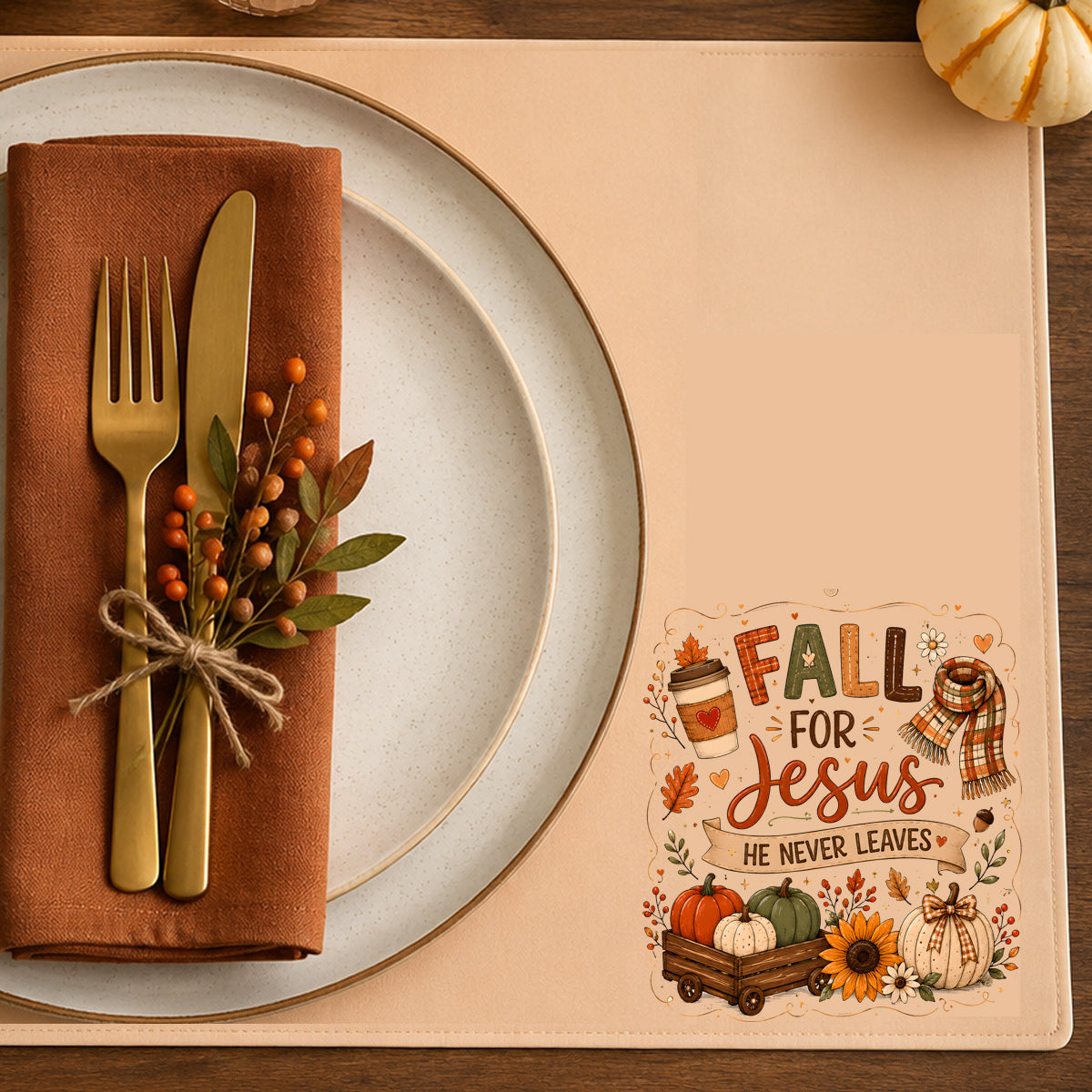 Fall For Jesus Placemat Instant Download