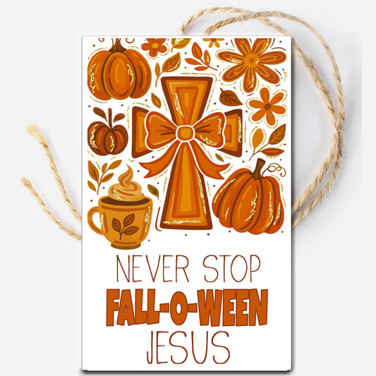 Falloween Jesus Instant Download Tag