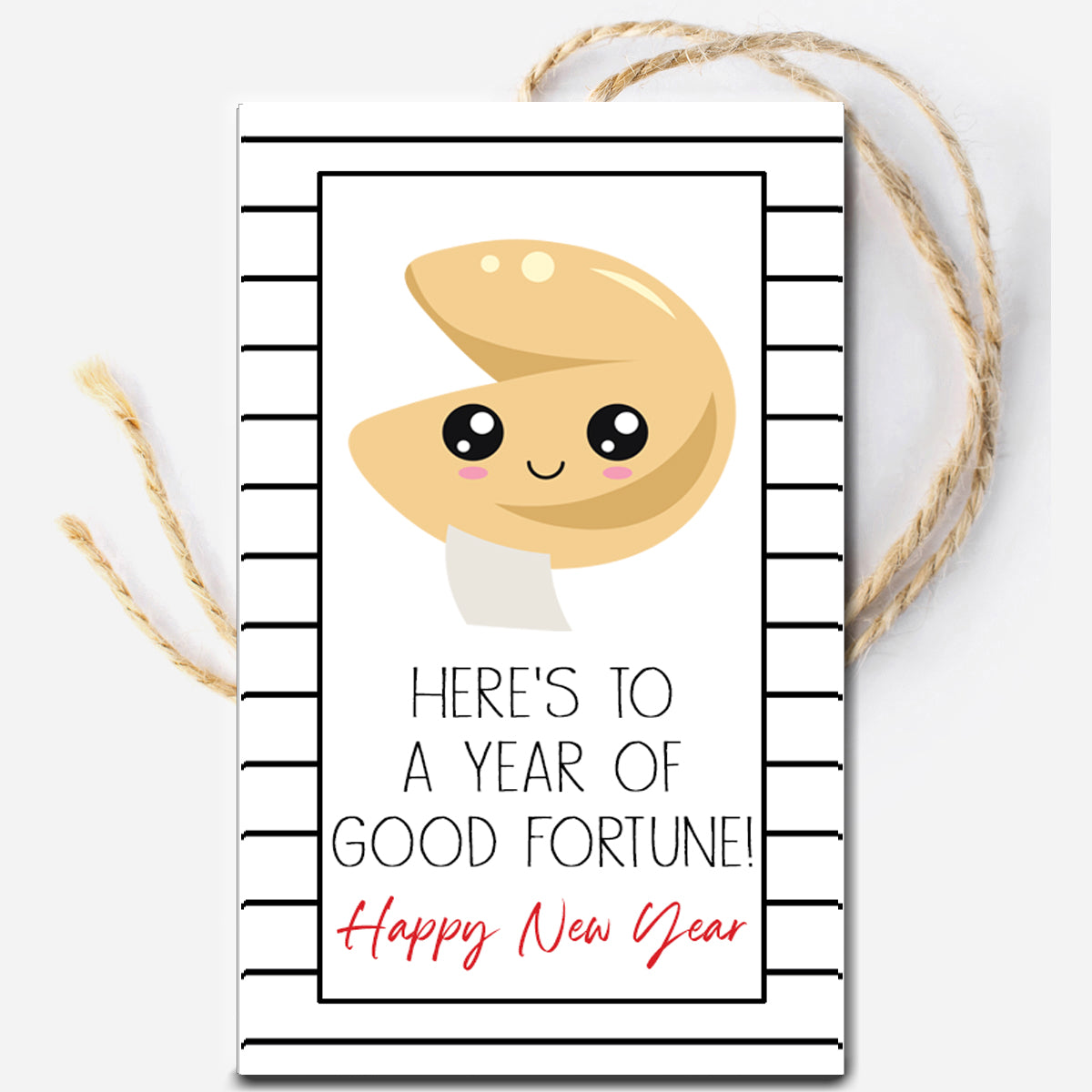 Here's to a Good Year of Fortune Gift Tag