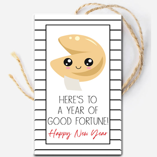 Here's to a Good Year of Fortune Gift Tag