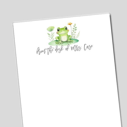 Personalized Frog Notepad