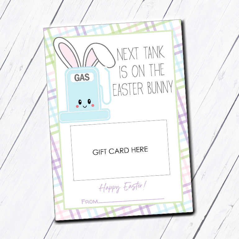 Easter Gas Tank Instant Download Gift Card Holder