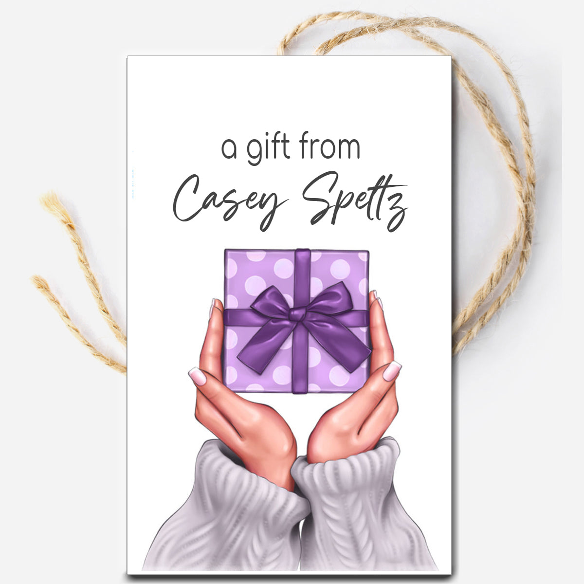 Gift Box Enclosure Tag