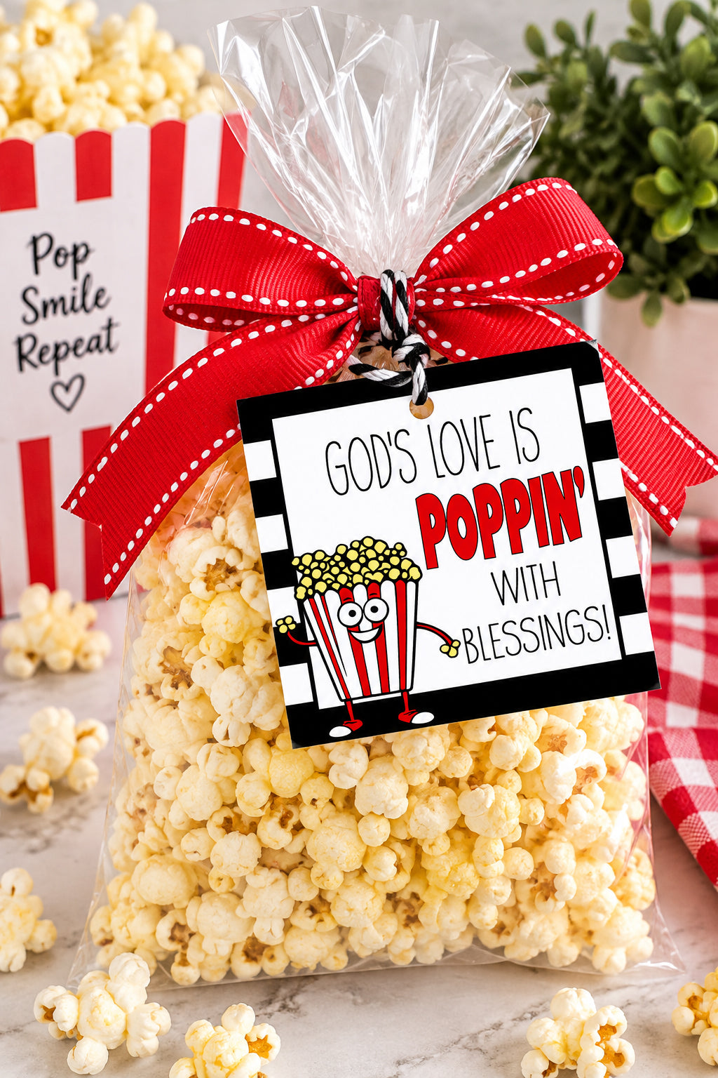 God's Love is Poppin' with Blessings Instant Download Tag