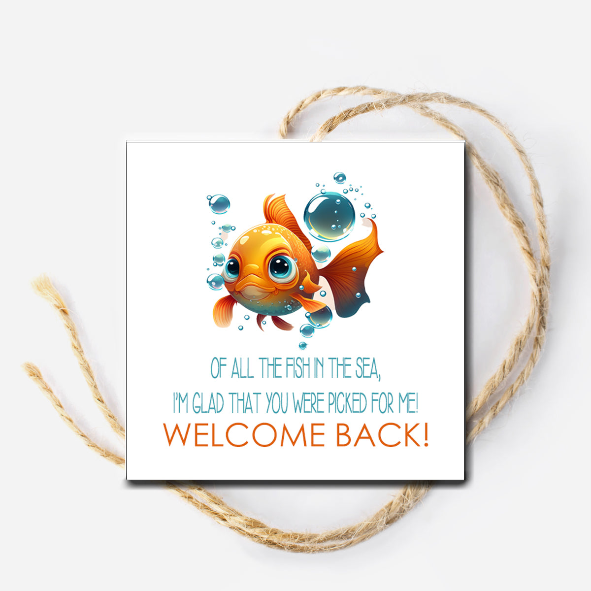 Goldfish Welcome Back Instant Download Tag