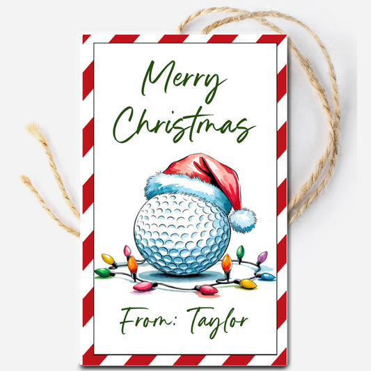 Christmas Golf Gift Tag