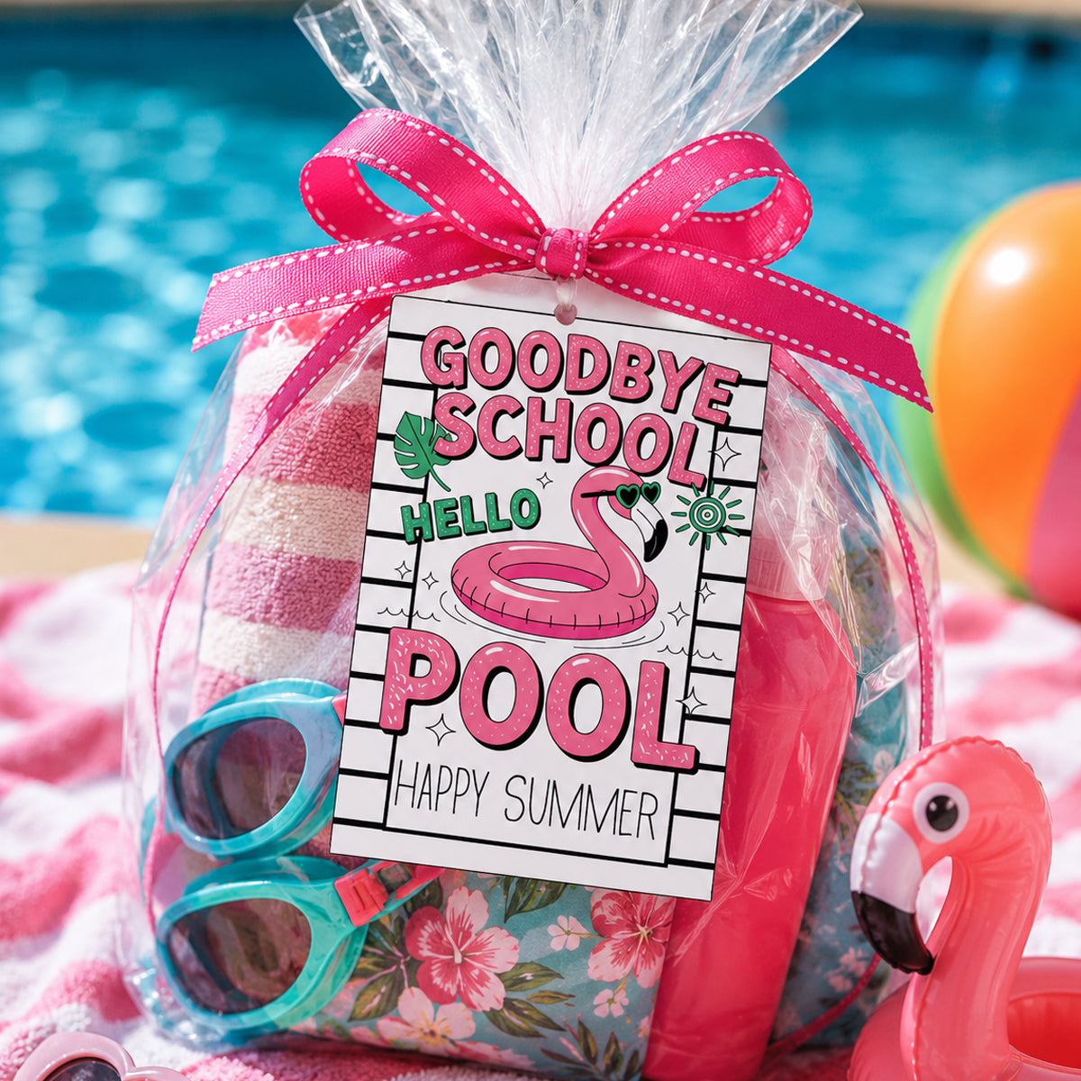 Goodbye School Hello Pool Instant Download Tag