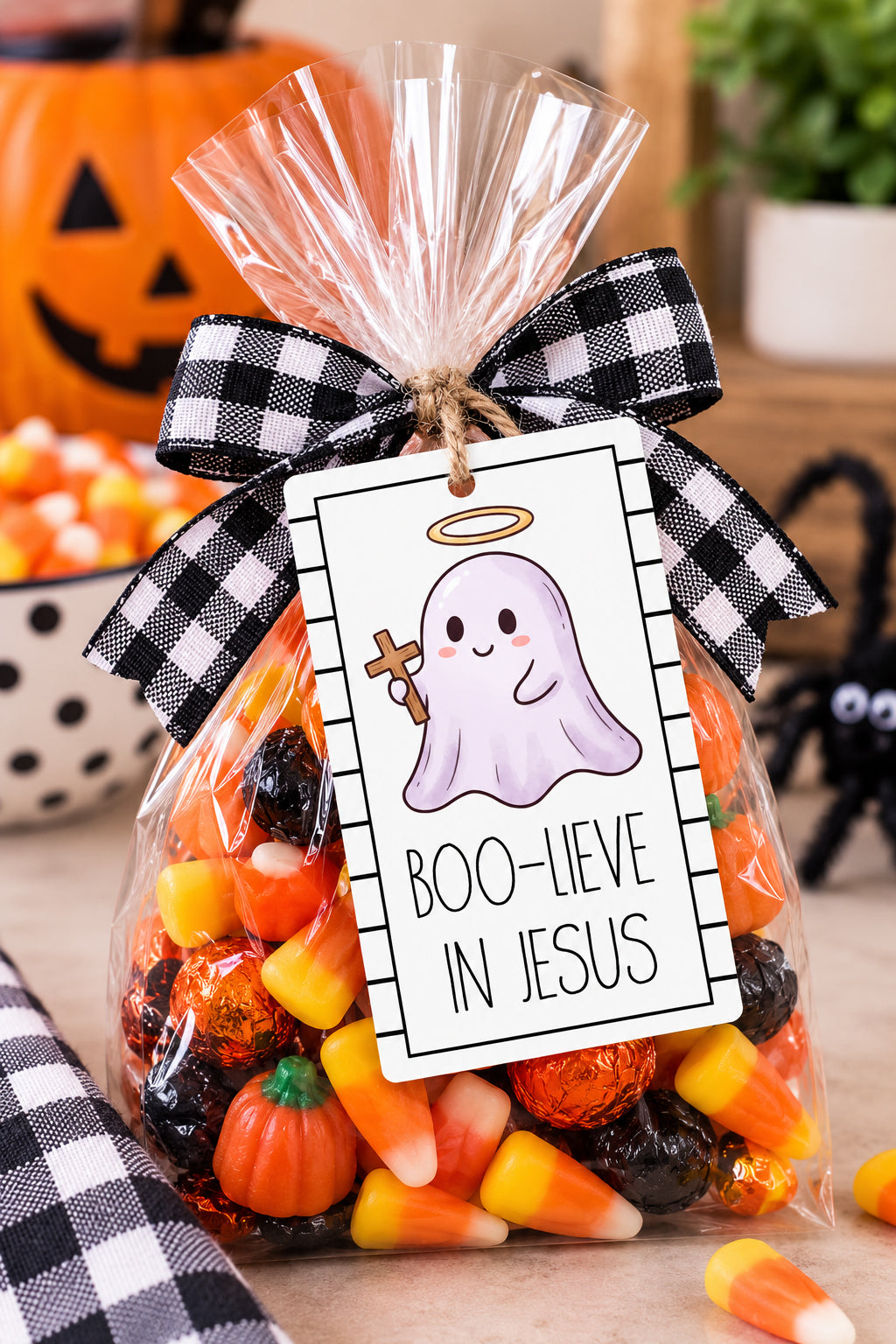Boo-Lieve in Jesus Instant Download Tag