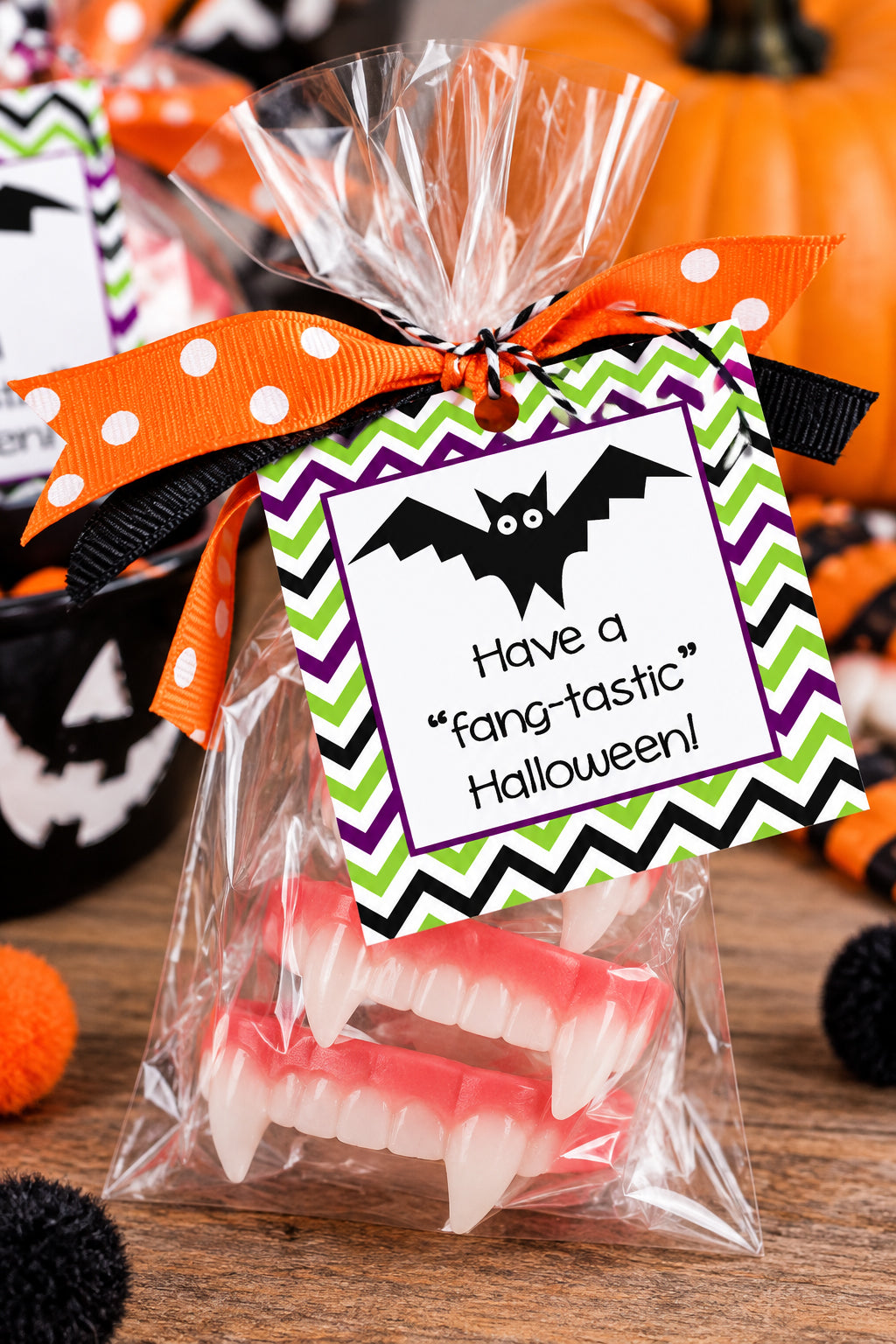 Fangtastic Classmate Halloween Instant Download Tag