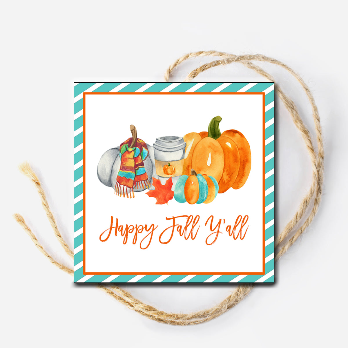 Happy Fall Yall Instant Download Tag