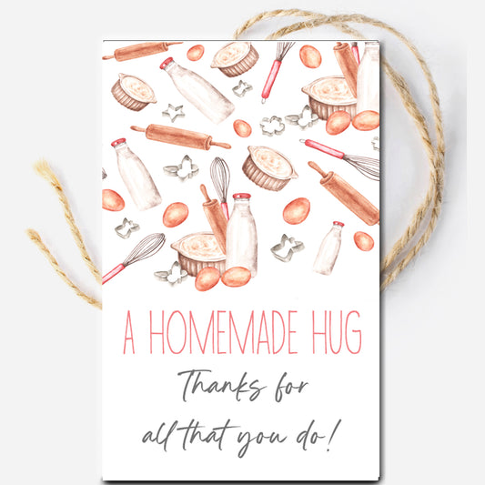 Homemade Hug Instant Download Tag