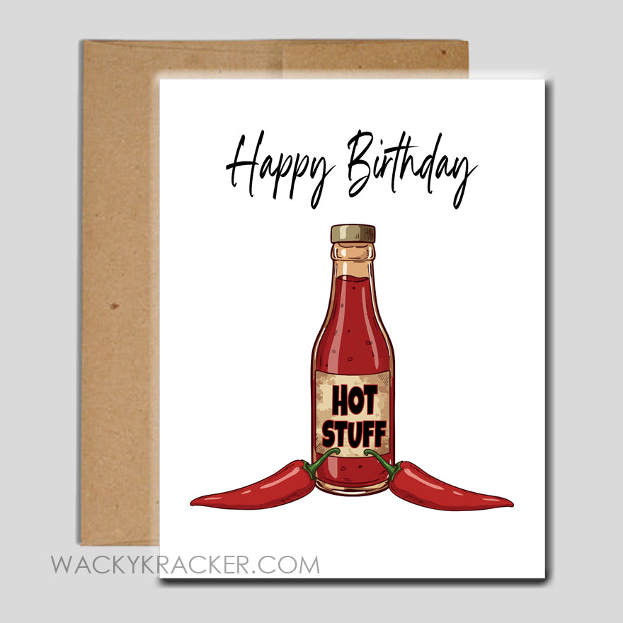 Hot Stuff Birthday Card Instant Download