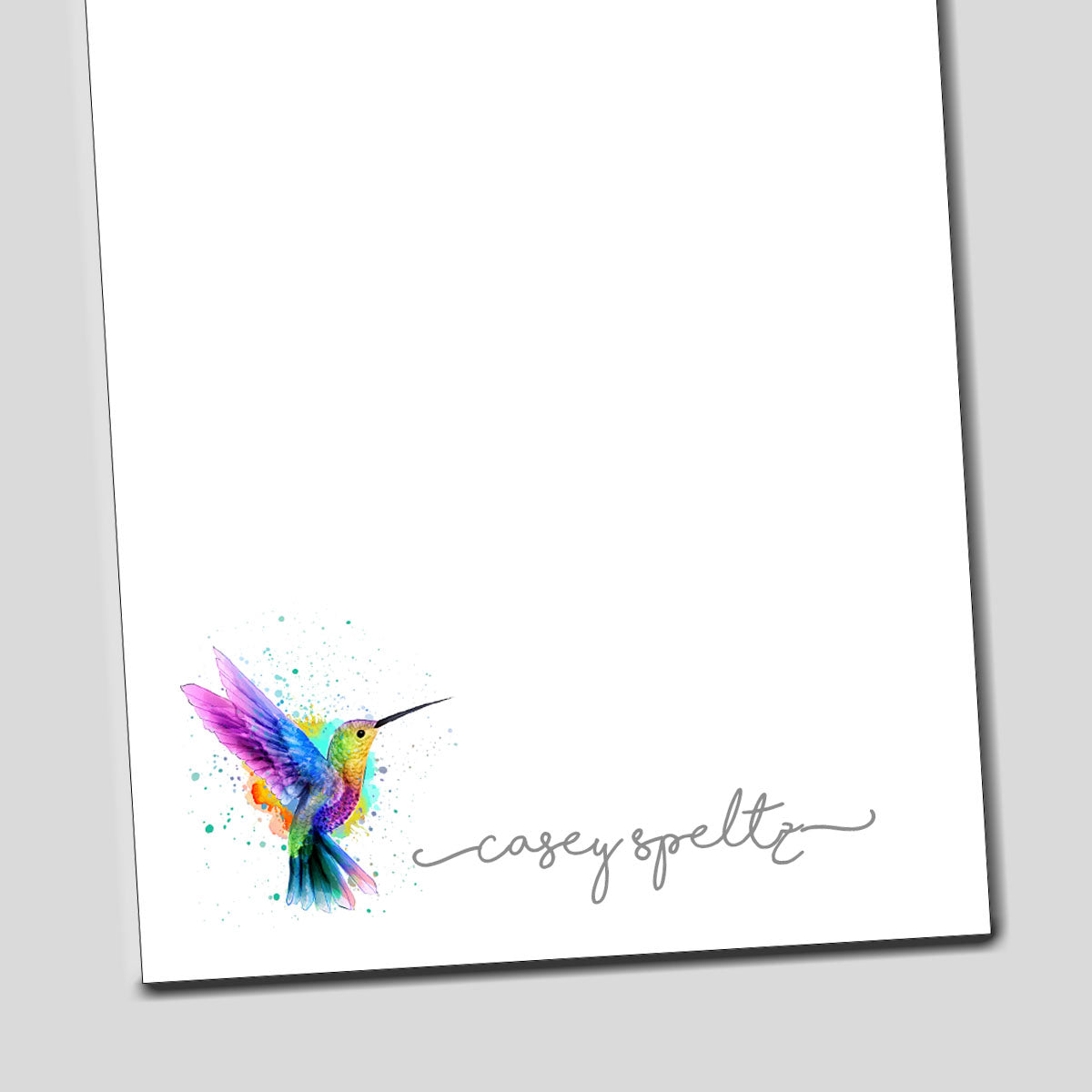Personalized Hummingbird Notepad