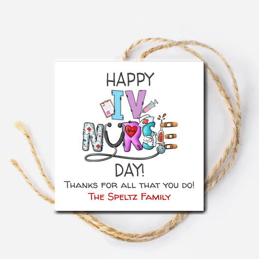 IV Nurse Personalized Gift Tag