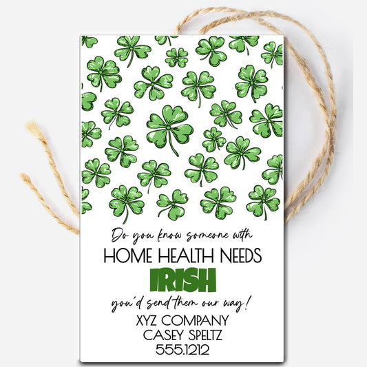St. Patrick's Day Marketing Referral Gift Tag