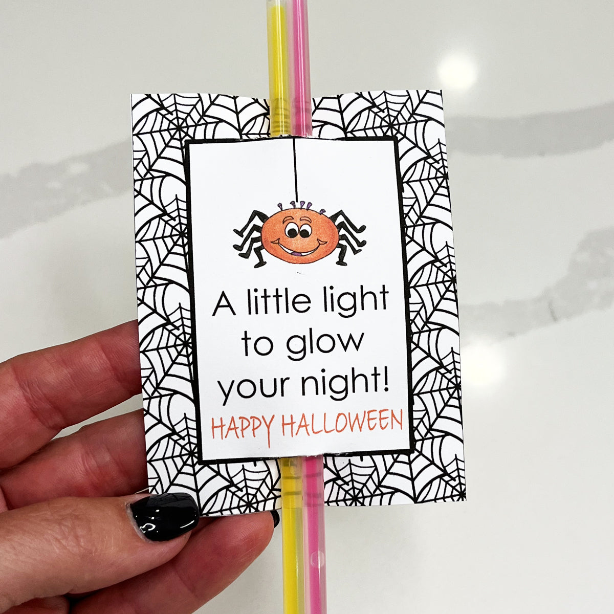 A Little Light to Glow Your Night Halloween Instant Download Tag