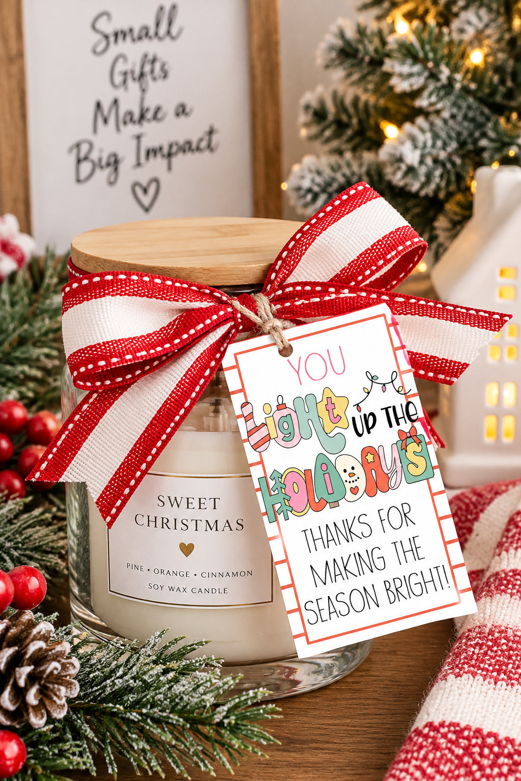 You Light Up The Holidays Christmas Instant Download Tag