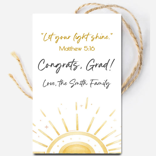 Let Your Light Shine Editable Tag
