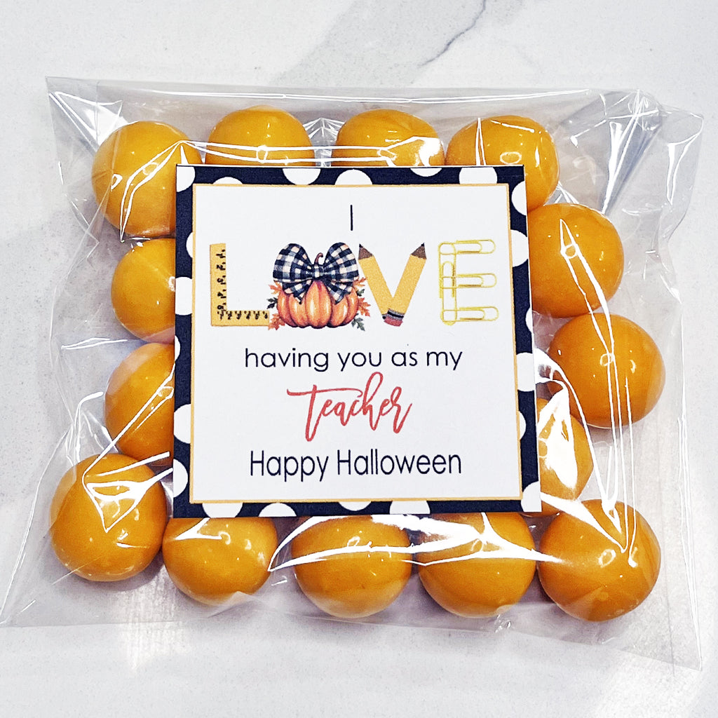 Teacher Love Halloween Instant Download Tag