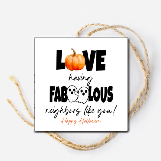 Halloween Neighbor Instant Download Tag