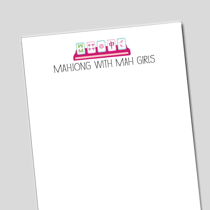 Mahjong Mah Girls Notepad