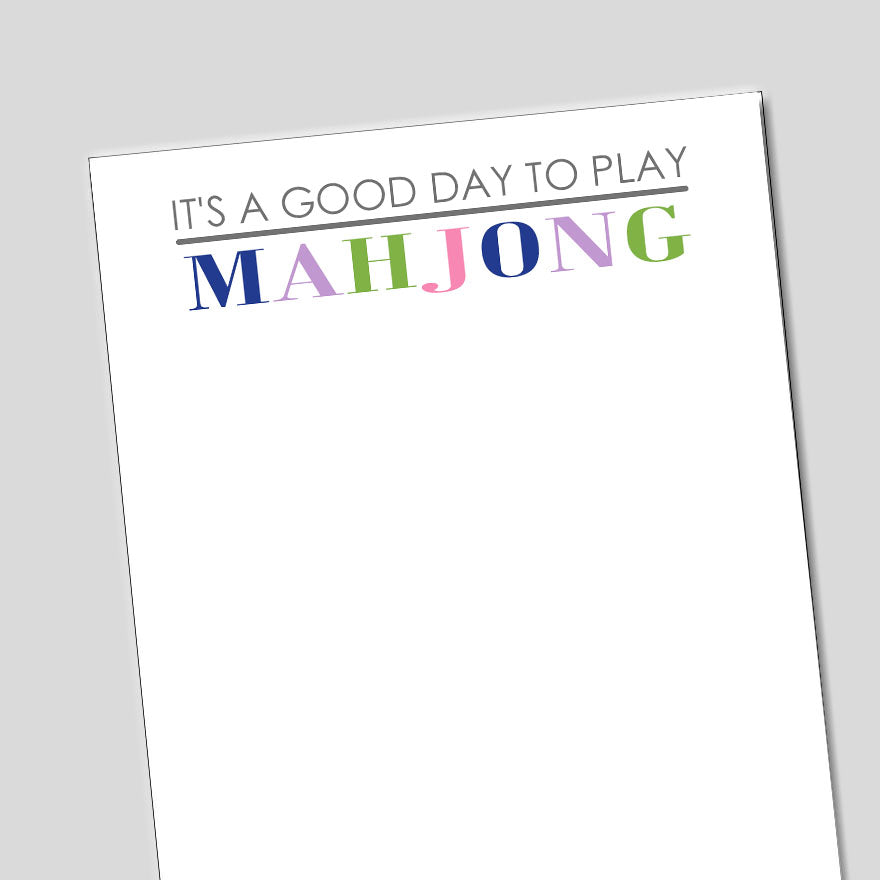 It's a Good Day to Play Mahjong Notepad