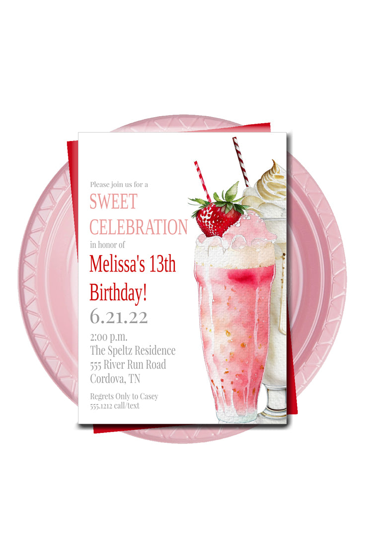Milkshake Invitation
