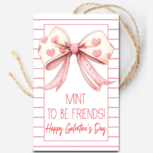 Valentine Mint Instant Download Tag