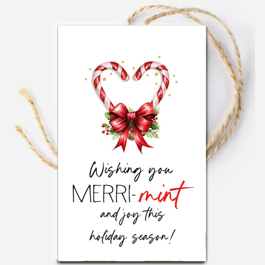 Christmas Mint Instant Download Tag