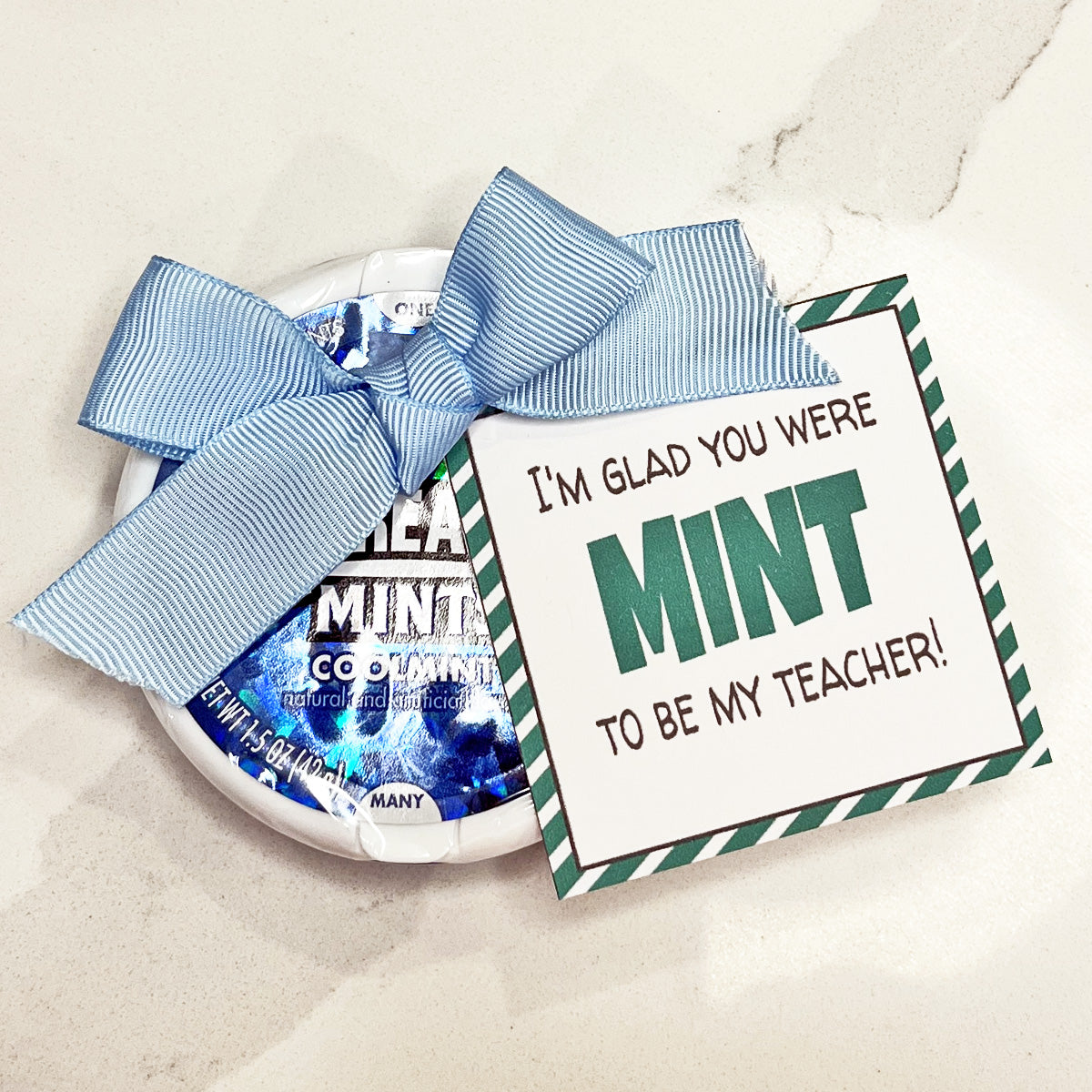 Mint to be my Teacher Instant Download Tag